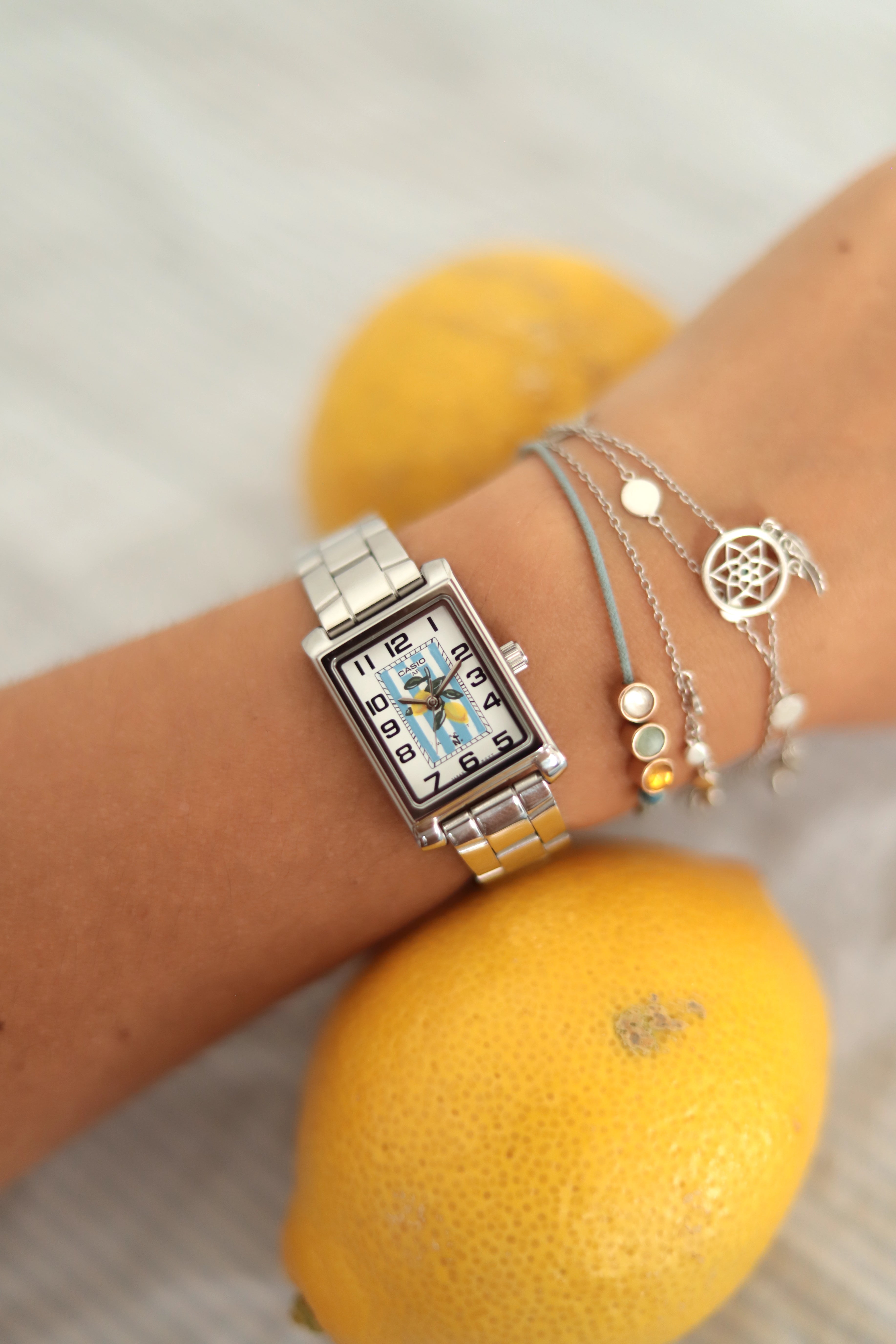 Casio 'Summer fruits' - Hand-painted watch