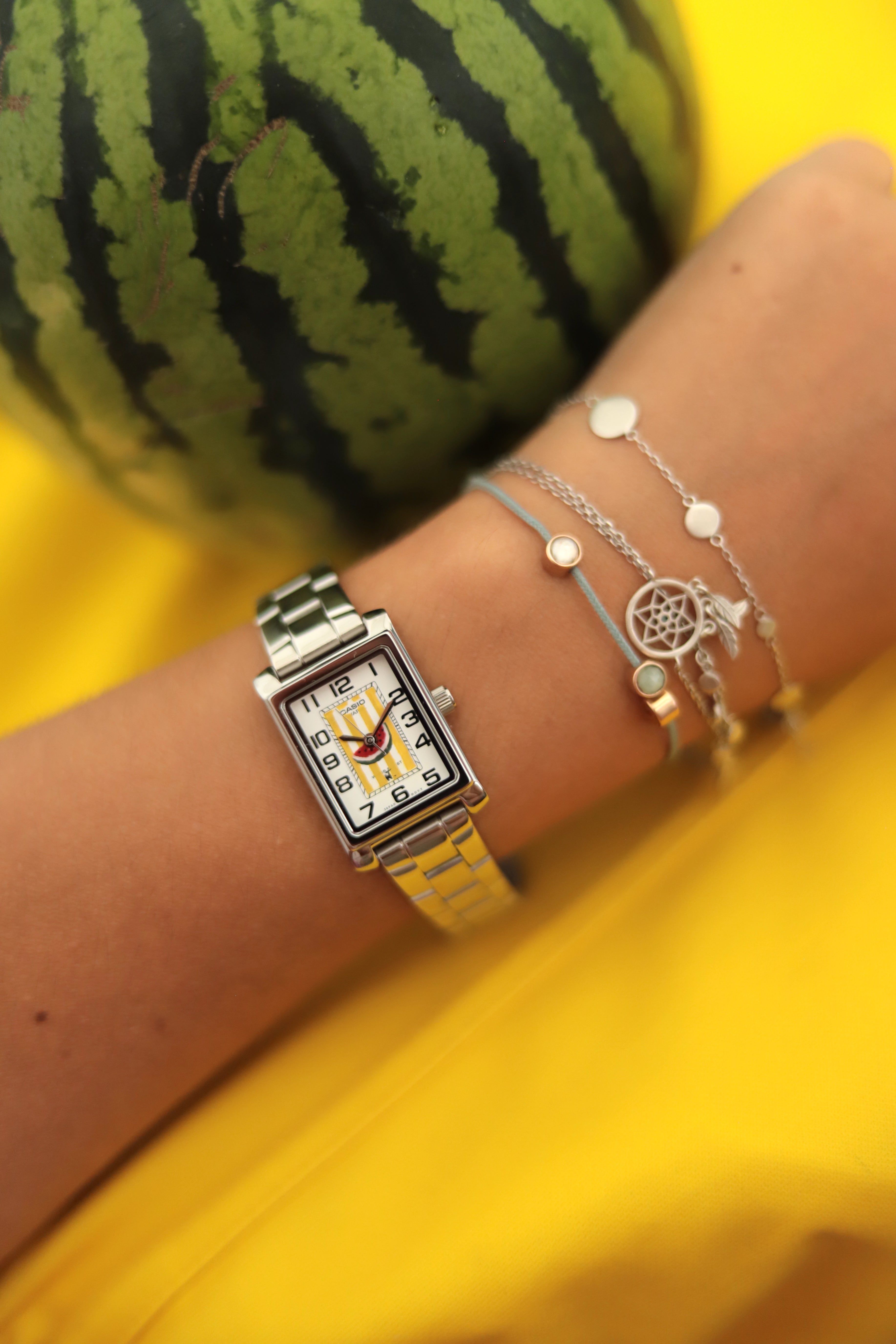 Casio 'Summer fruits' - Hand-painted watch