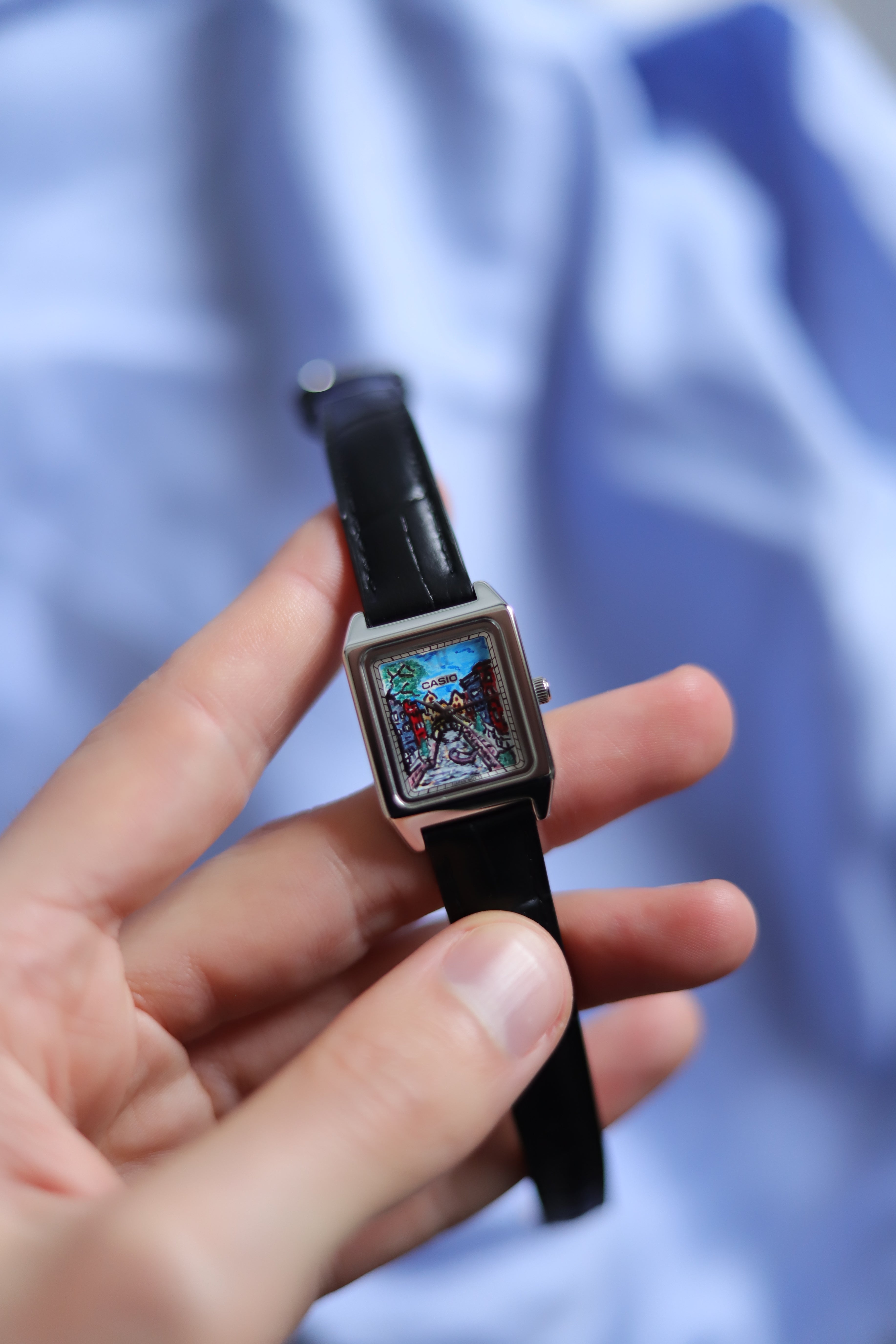 Casio Amsterdam, canal blauwburgwal peinte à la main
