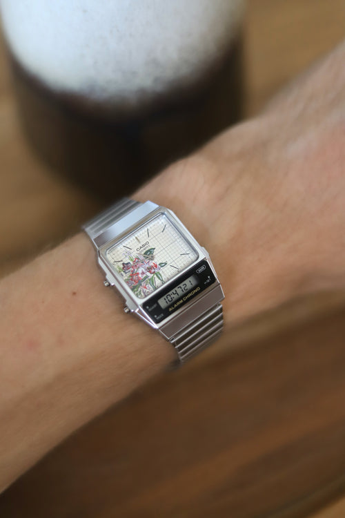 Casio 'Flower Bouquet' - Hand-painted watch