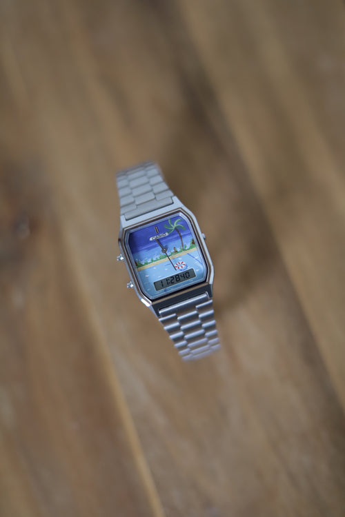 Casio 'Pool Chilling' - Hand-painted watch
