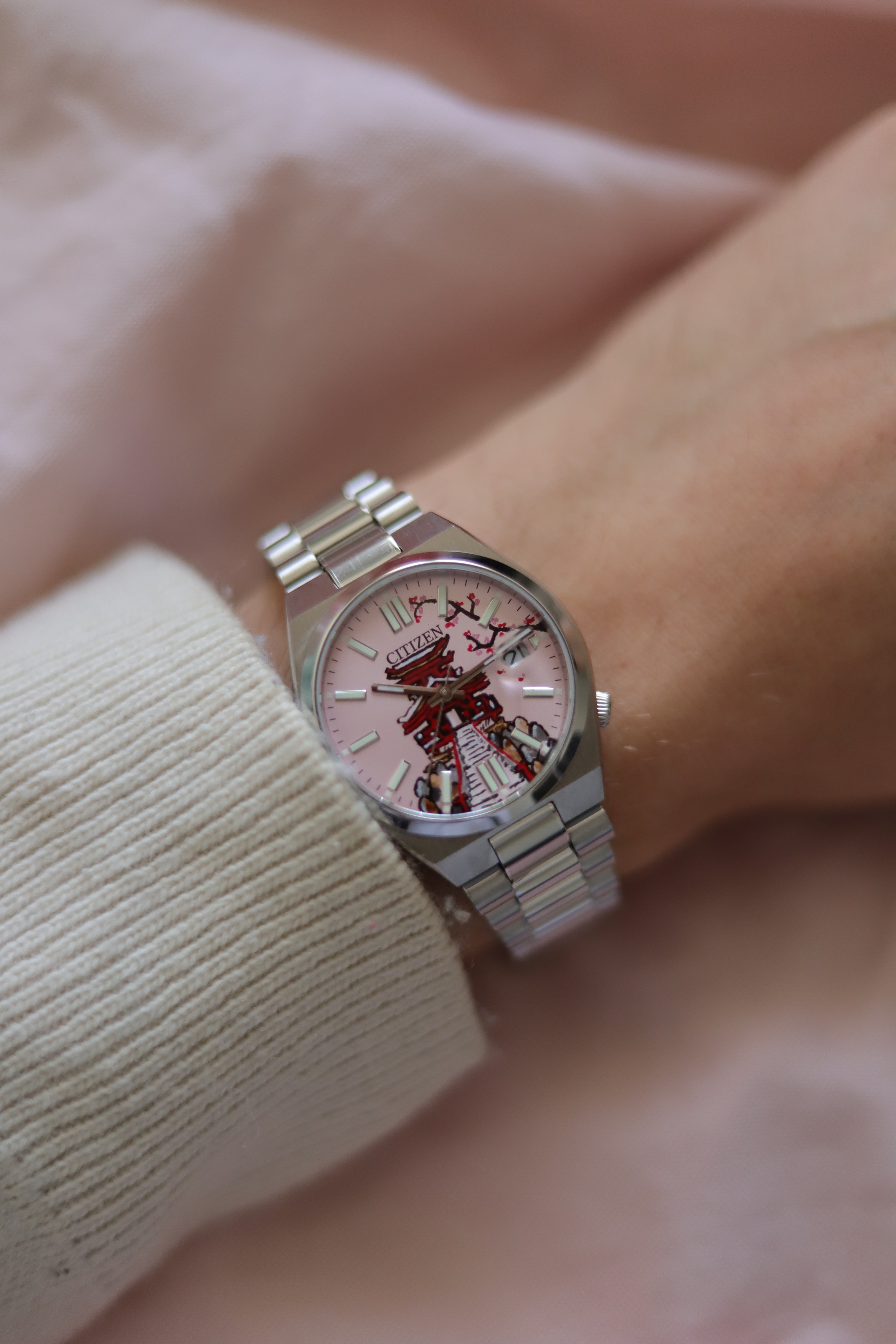 Citizen Tsuyosa - Temple japonais - Cadran peint à la main