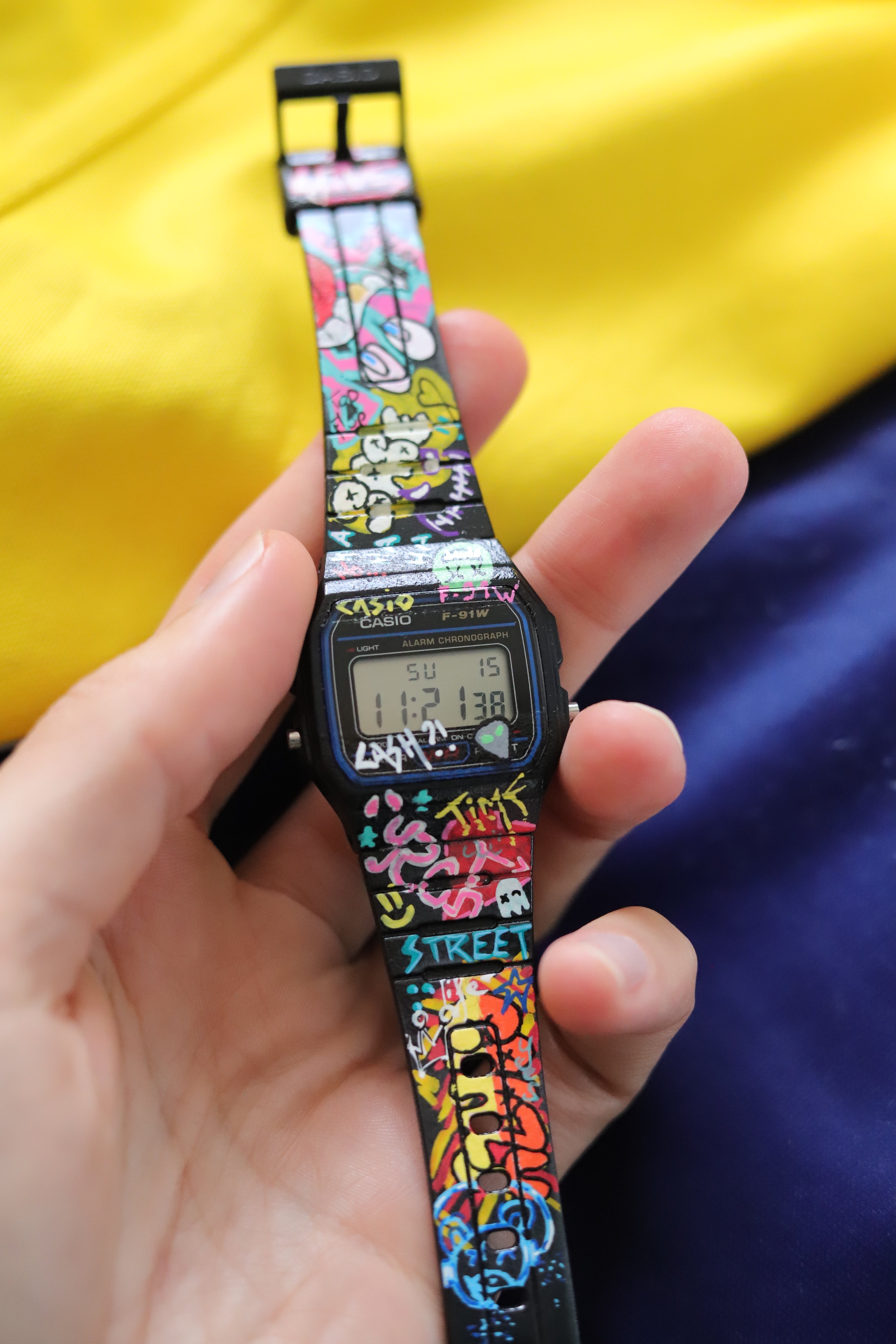 Casio F-91 - Graffiti - Hand Customized
