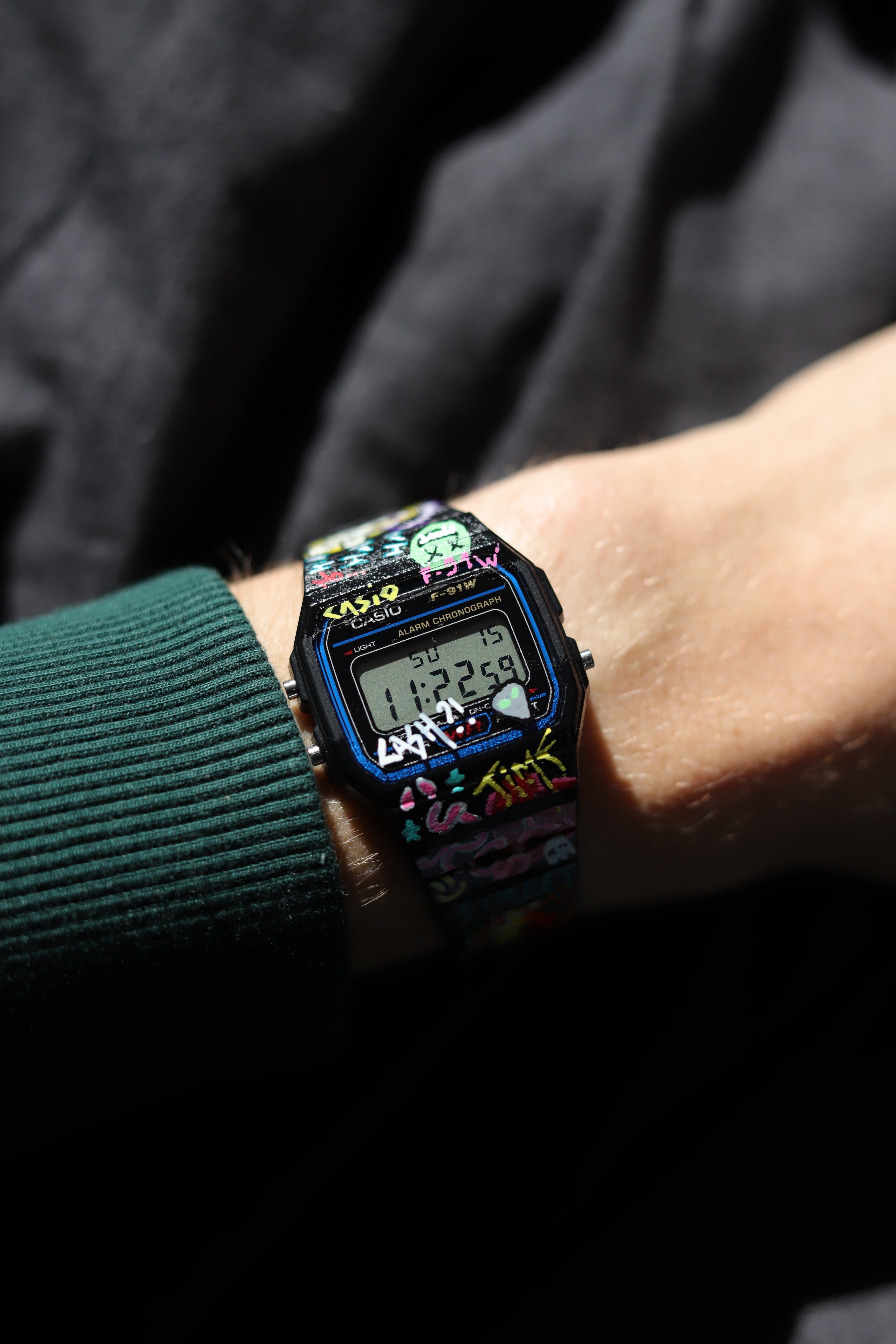 Casio F-91 - Graffiti - Hand Customized