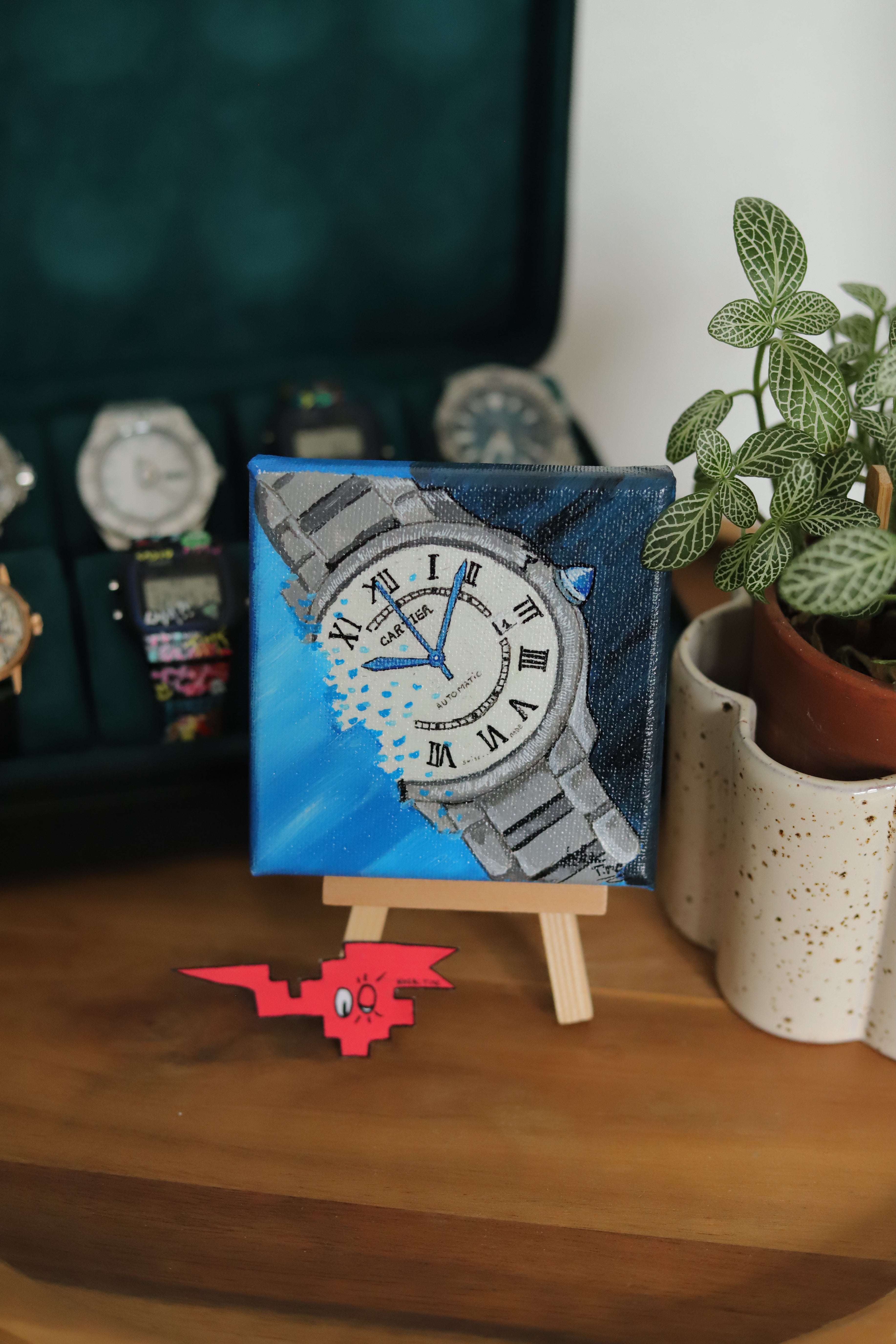 Peinture Montre célèbre par NoracTime : Cartier Ballon Bleu