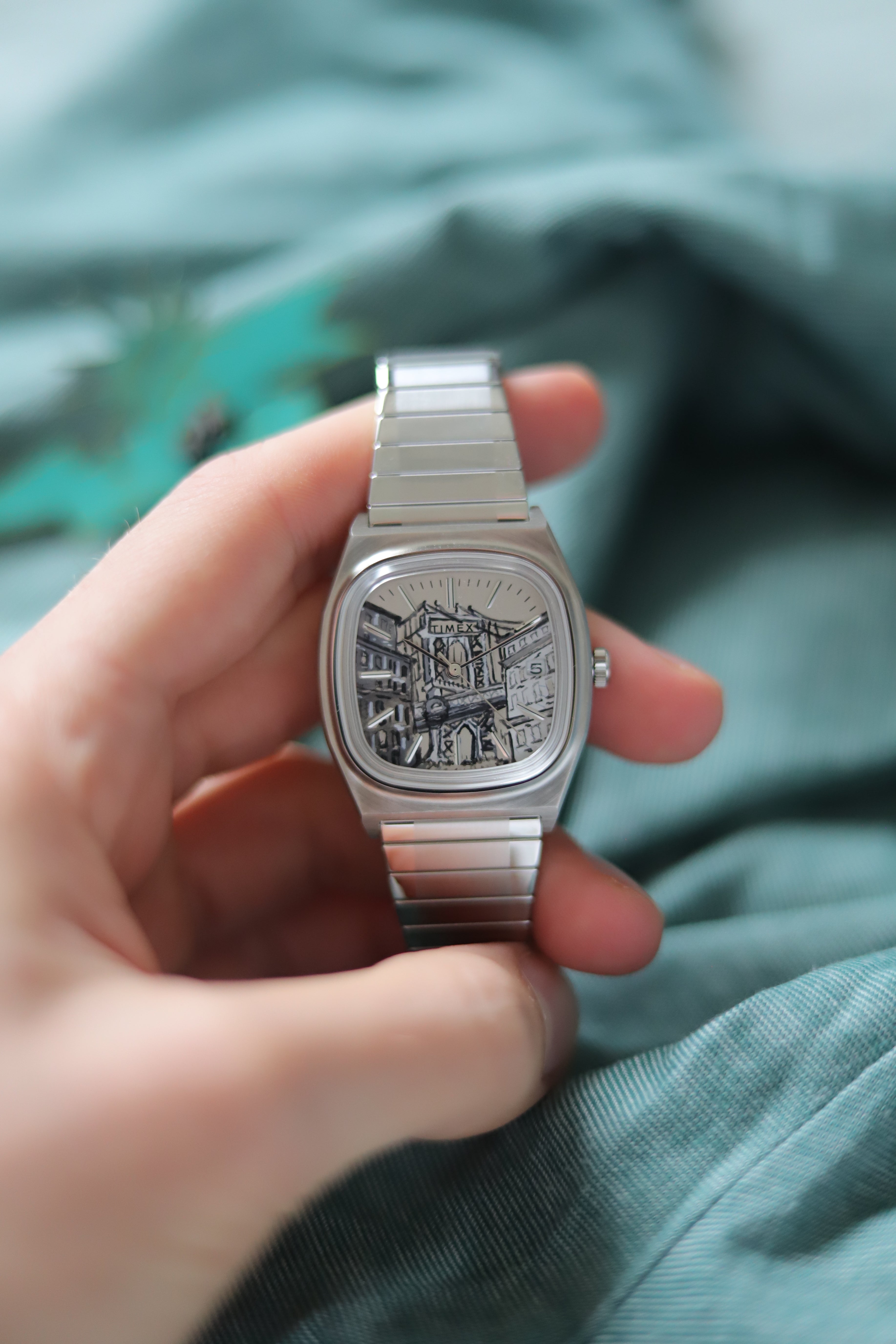 Montre Timex peinte à la main, cadran unique 