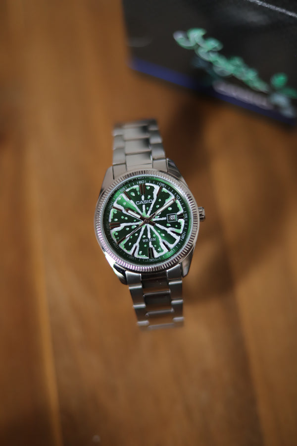 Casio 'Lime Green' - Hand-painted watch