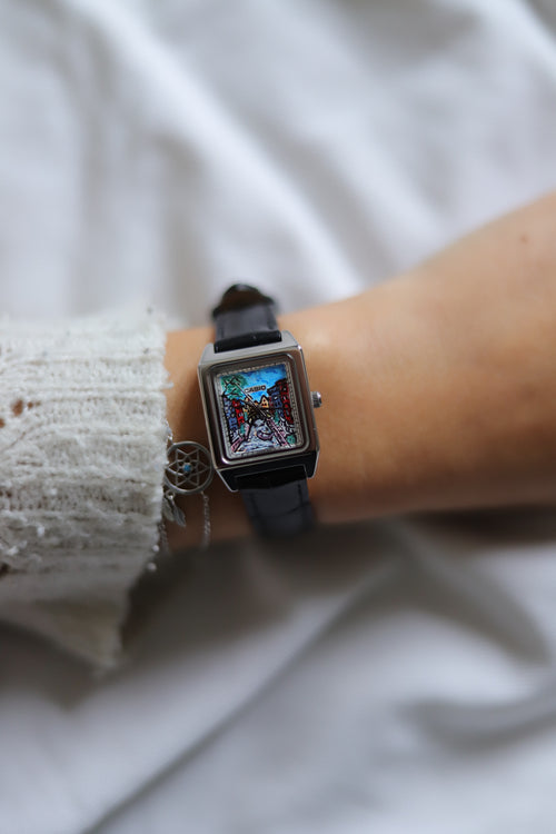 Montre Casio Amsterdam, peinte à la main