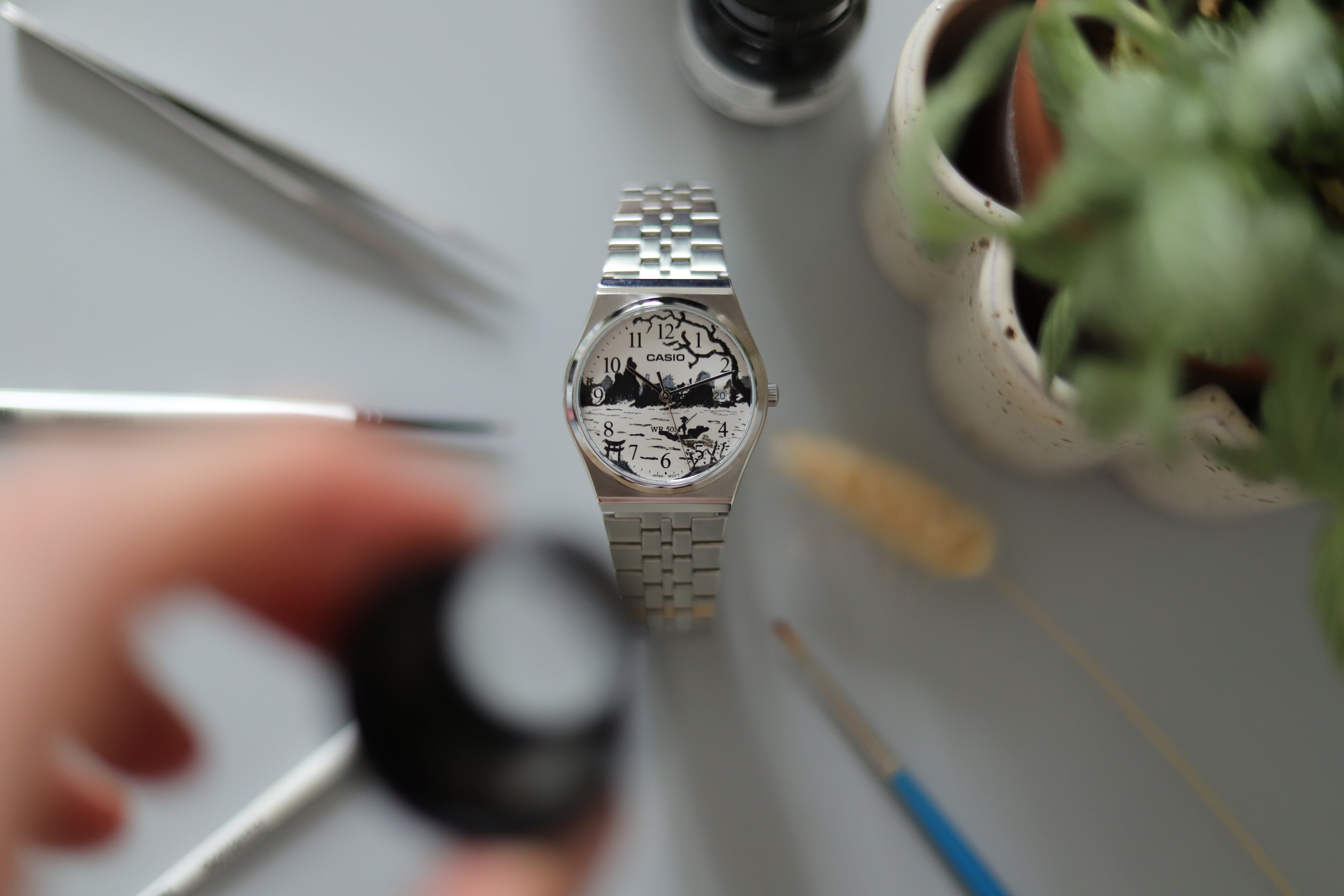 Casio paysage japonais peinte à la main par NoracTime