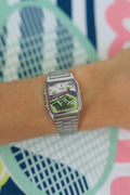 Casio 'Tennis court' Montre peinte à la main