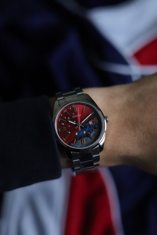 Casio MTP balade en voiture, cadran peint à la main