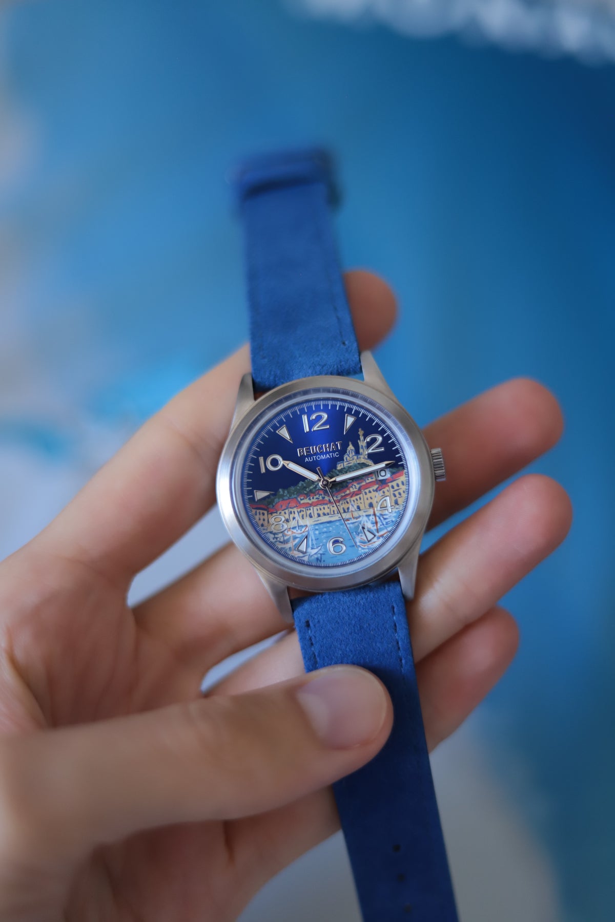 Beuchat 'Marseille' - Montre peinte à la main