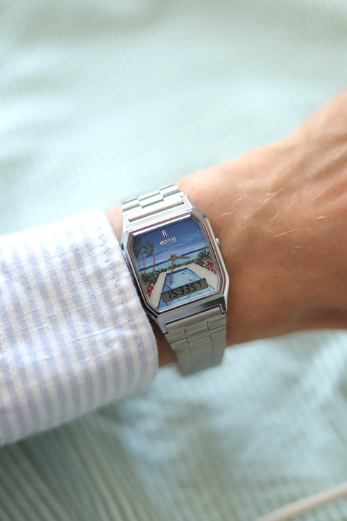 Casio 'Swimming Pool' - Hand-painted watch