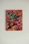 Painting "DON'T OVERTHINK" – Original mixed media artwork with Casio F-91W